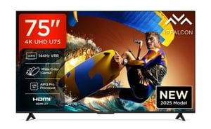 iFFALCON U75 189 cm (75 inch) Ultra HD (4K) LED Smart Google TV | 144 Hz VRR | 30 W Dolby Vision-Atmos| 3/32 GB