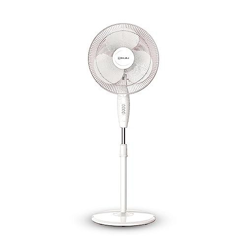 Bajaj Frore Neo 400 MM Oscillating Pedestal Fan For Home | 3-Speed Control | Rust Free | 2 Yrs Warranty White