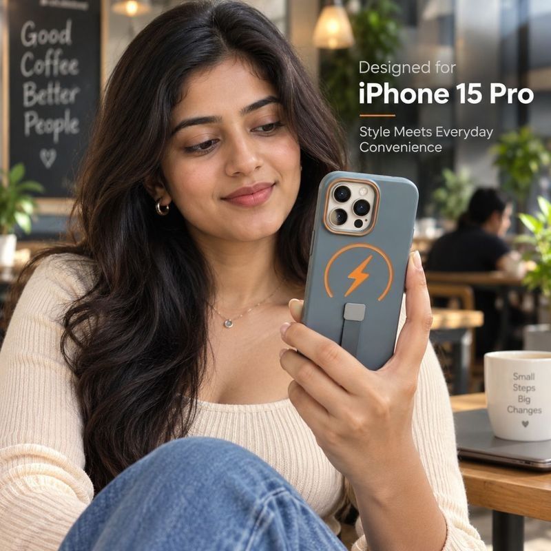 Premium Design iPhone 15 Pro Grip Magsafe cover @ Just ₹475