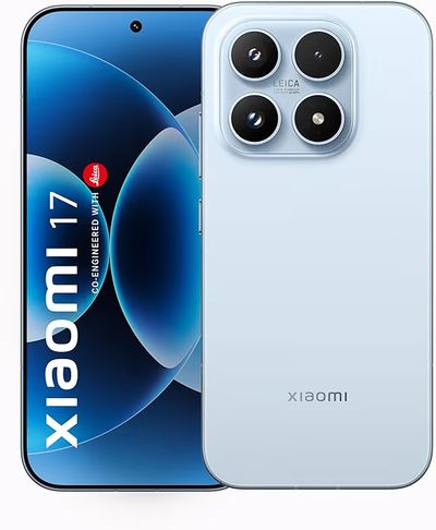 XIAOMI 17 (12GB/512GB)|50MP Leica Triple Camera|Snapdragon 8 Elite Gen 5|6.3" CrystalRes 1-120Hz AMOLED|6330mAh Battery|100W HyperCharge HyperOS 3|3500nits Display| Ice Blue Edition : Amazon.in: Electronics