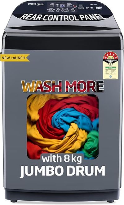 Voltas Beko, A Tata Product 8 Kg 5 Star Fully-Automatic Top Loading Washing Machine