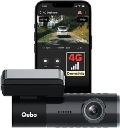 Qubo 4G Dashcam Dashboard Camera System (1 Camera, 3MP)