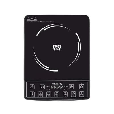 Butterfly Amaze Pro Induction Cooktop | 2000 W Power with 5.5 KV Surge Protection | 7 Preset Indian Menu Options With 3 Hrs Timer | Touch Button | BIS Certified | 1 Year Warranty
