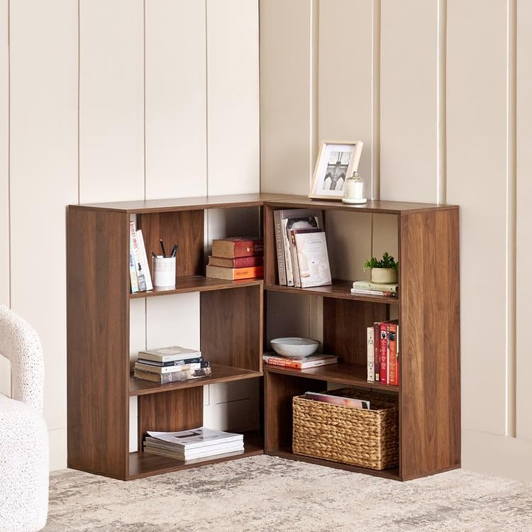 Home Centre Addison Open Bookshelf | Engineered Wood | Brown | 1-Year Warranty
