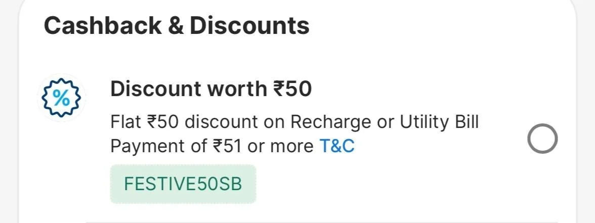 Paytm : Flat ₹50 Off On Min. ₹51 Recharge & Bill Pay.
