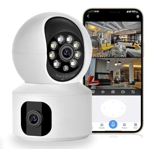 MacCam 4+4MP Dual-Lens Wireless Outdoor Security Camera with Two-Way Audio