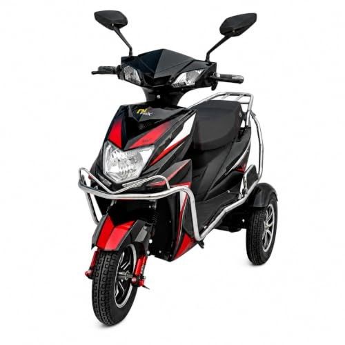 EOX Thrill 3W Electric Scooter for Adults | 3 Wheeler Electric Scooter for Senior Citizens & Differently Abled | Low Speed Non-RTO Scooter with 60-80Km Range | 60V Lithium Battery & Charger