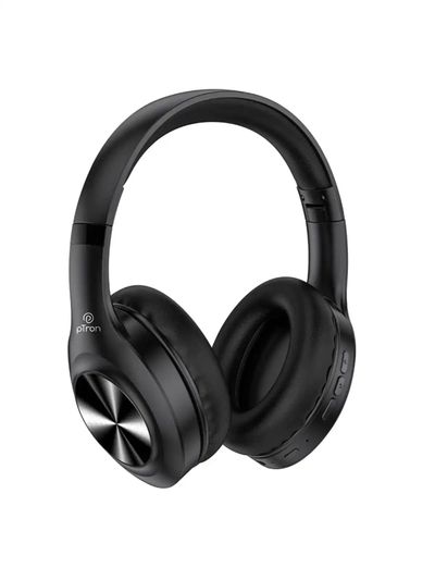 pTron Studio Pro Over-Ear BT Headphones HD Calls 65H Playtime Deep Bass Low-Latency - Black