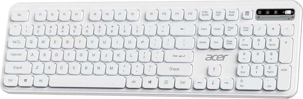 Acer SoftKey Pro Wireless Keyboard | 2.4GHz USB Connectivity | Full-Size 108-Key Layout with Numeric Keypad