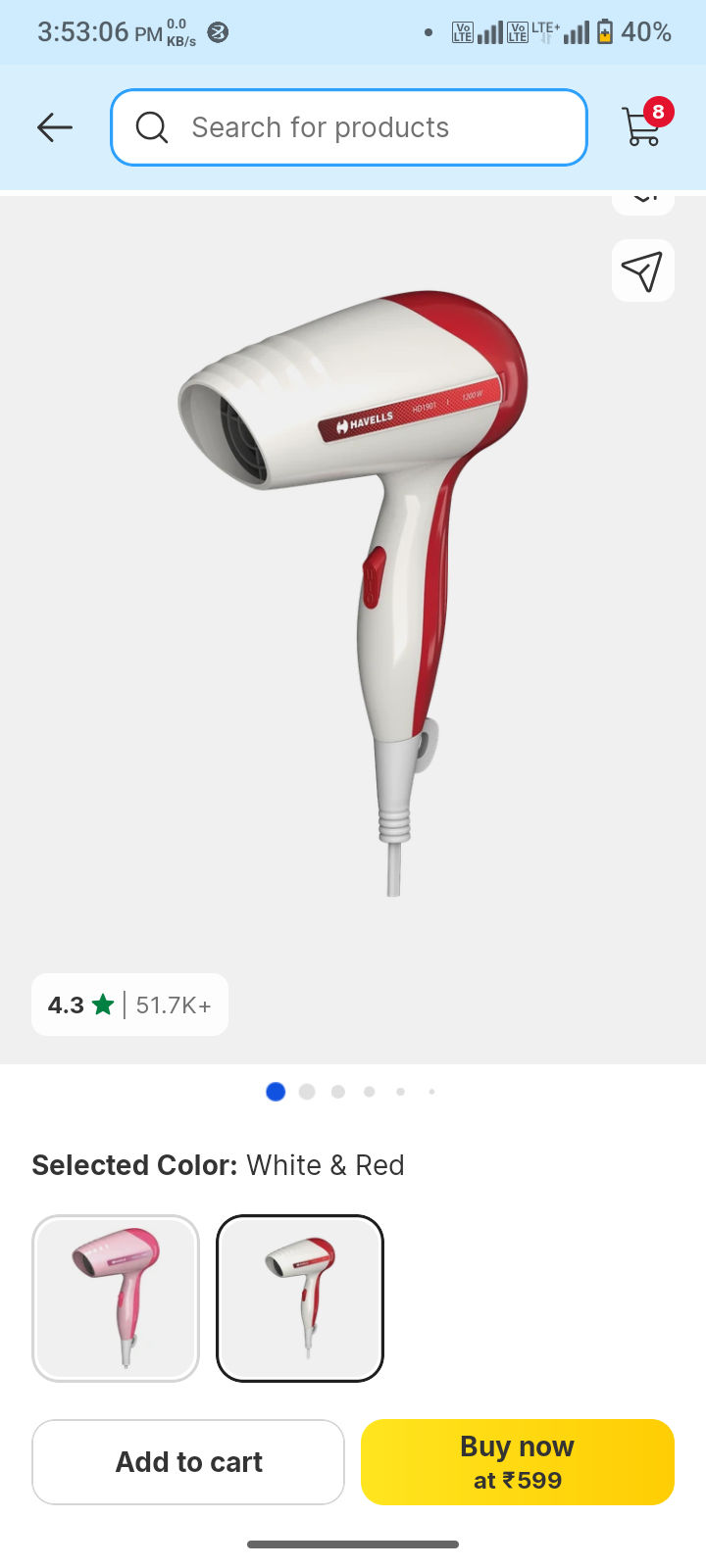 HAVELLS HD1901 Hair Dryer