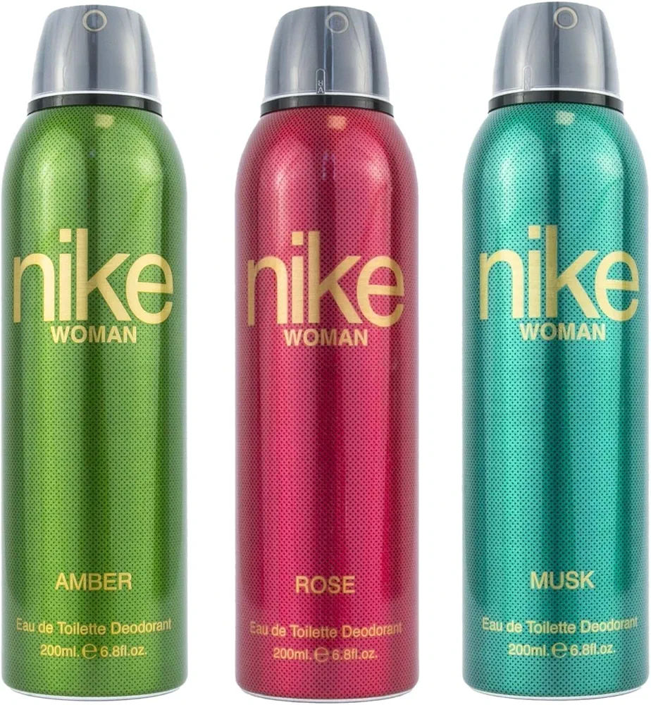 Buy Nike Women Deodorant Spray Combo (Amber + Rose + Musk) - 200ml Each | Pack of 3 Long Lasting Body Spray | Odour Control & Freshness | Deo for Women Online at Low Prices in India - Amazon.in