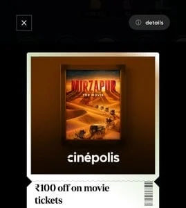 Cinepolis 100 off on Movie tickets