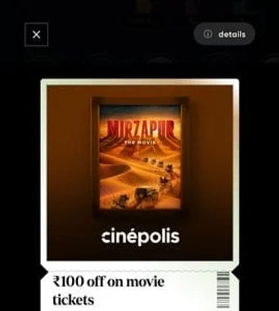 Cinepolis 100 off on Movie tickets