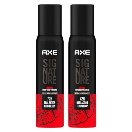 Axe Signature Intense Long Lasting Deodorant No Gas Body Perfume For Men 200ml, Pack of 2