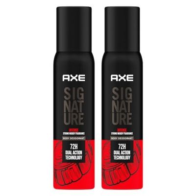 Axe Signature Intense Long Lasting Deodorant No Gas Body Perfume For Men 200ml, Pack of 2