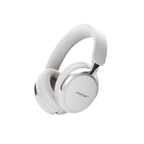 Bose New QuietComfort Ultra Bluetooth Headphones (2nd Gen), Wireless Headphones with Spatial Audio, Over Ear Noise Cancelling with Mic, Up to 30 Hours of Play time, White Smoke