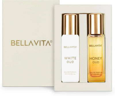 BELLAVITA WHITE OUD perfume & HONEY OUD perfume combo 2X20ML|With Citrus & Woody Notes| Eau de Parfum 40 ml (For Men & Women)