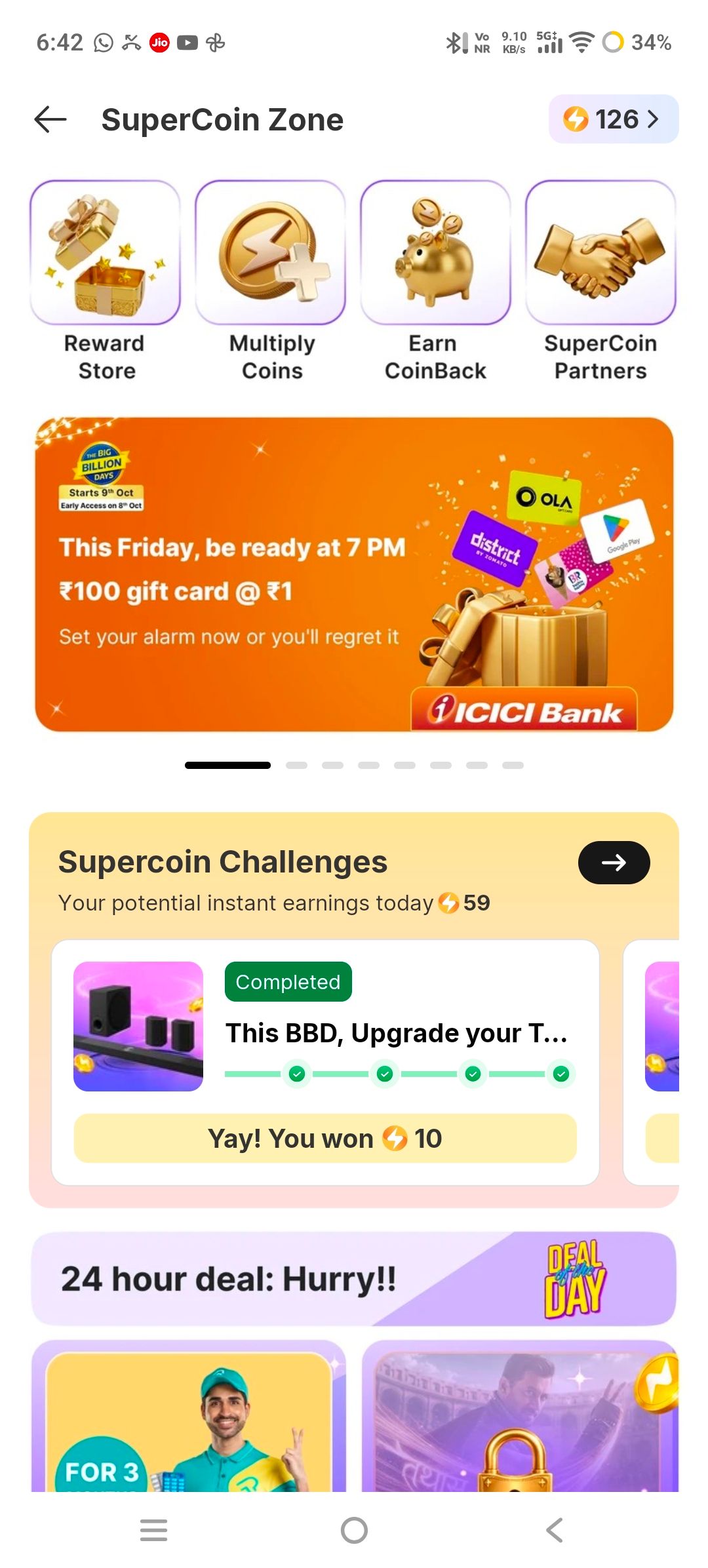 Flipkart Big Billion Days ₹1 Gift Card tomorrow @7 pm
