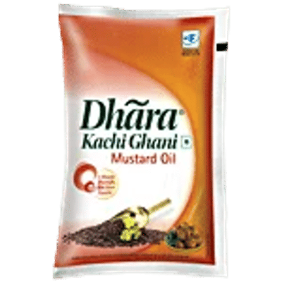 dhara oil mustard kachi ghani-1L pouch