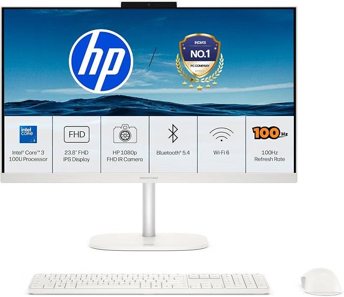 HP OmniStudio All-in-One, Intel Core 3 (i3 14th gen), (8GB DDR5, 512GB SSD) FHD