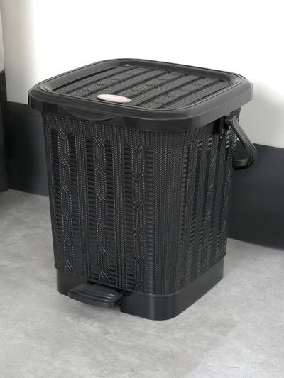 Buy NayasaSet Of 1 Mikado Black Solid Plastic Durable Open Dustbin Open Waste Bin 8.5L - Bins for Unisex 38881756 | Myntra