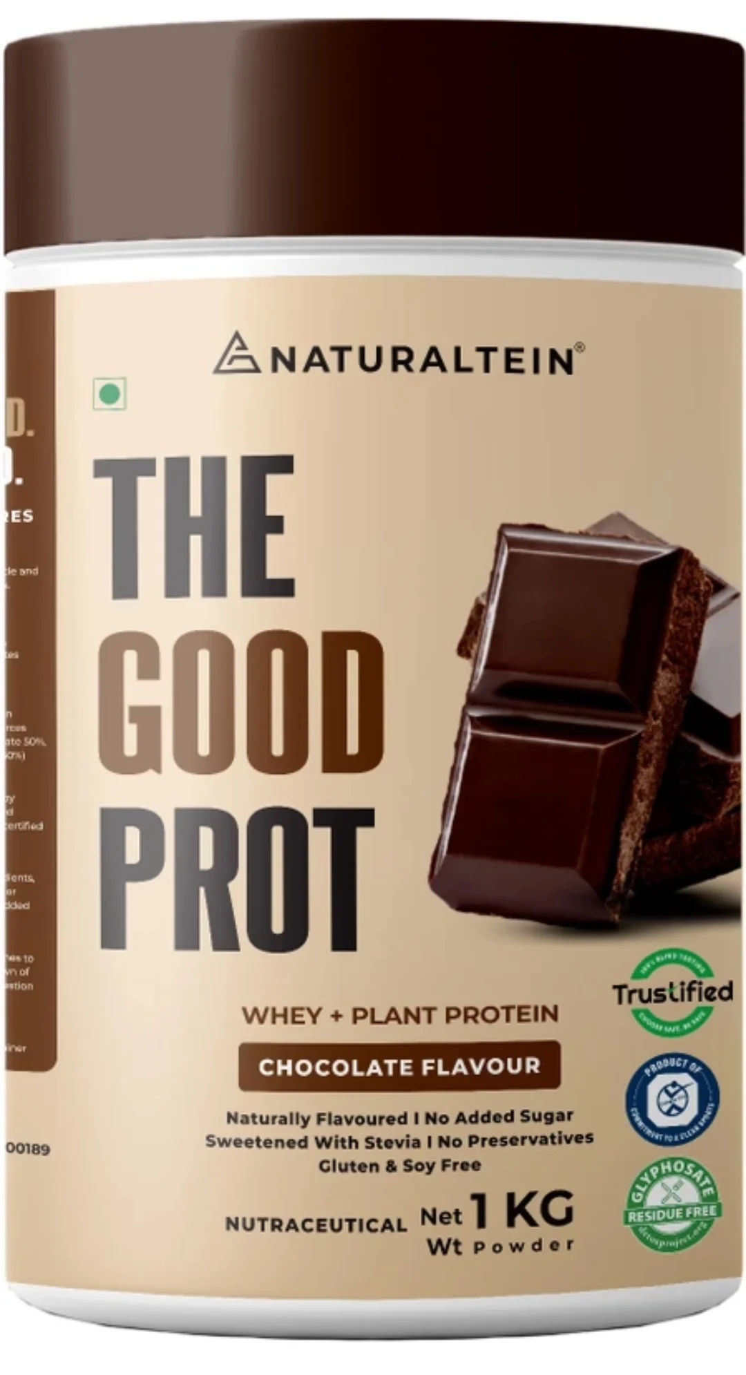 NATURALTEIN Good Prot 1kg Chocolate | 22g Protein (1 kg, Chocolate)