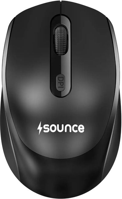 sounce Quantum | SNC-TOD23WLOPTCLMICEBLK Ergonomic Optical Gaming Mouse with 1600 DPI Precision Sensor