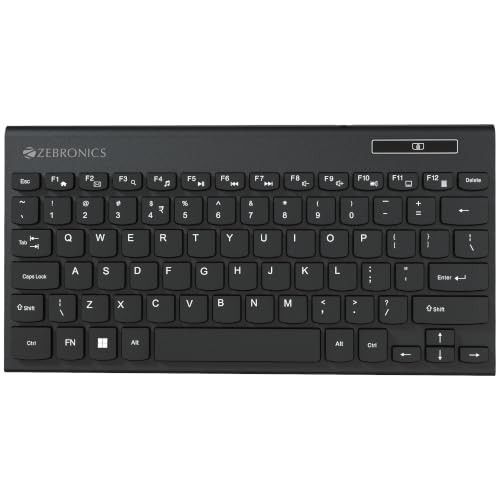Zebronics K16 Wired Keyboard, 79-Key Layout with Integrated Multimedia Keys, 1.1m Cable Length, ₹ Rupee Key, UV Coated Keys, Spill-Proof Design, USB Interface, Slim & Compact Design