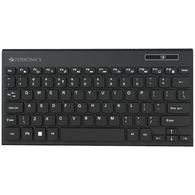 Zebronics K16 Wired Keyboard, 79-Key Layout with Integrated Multimedia Keys, 1.1m Cable Length, ₹ Rupee Key, UV Coated Keys, Spill-Proof Design, USB Interface, Slim & Compact Design