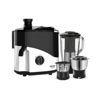 Maharaja Whiteline Odacio Pro Juicer Mixer Grinder With 3 Versatile Jars || 500 Watt Black and White