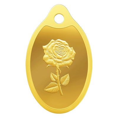 MMTC-PAMP 24K (999.9+) Purest 3 g Rose Gold Oval Coin