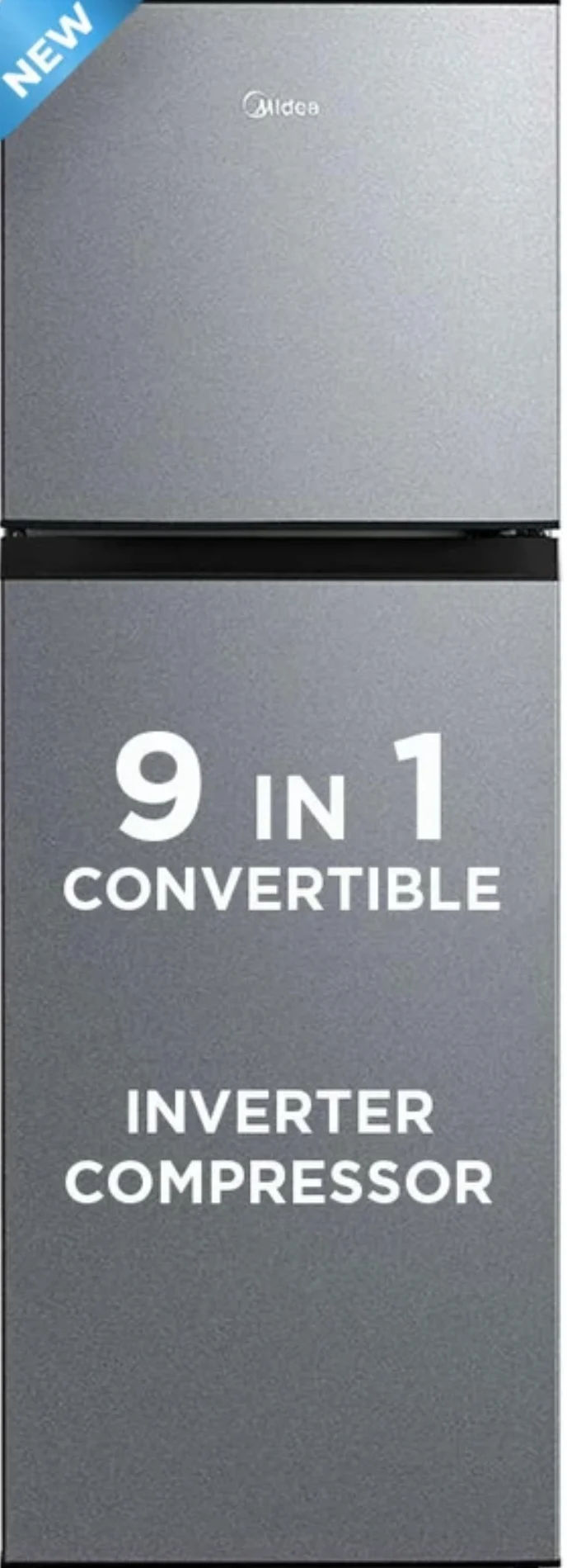 Midea 233L Frost Free Double Door Top Mount 2Star convertible Refrigerator
