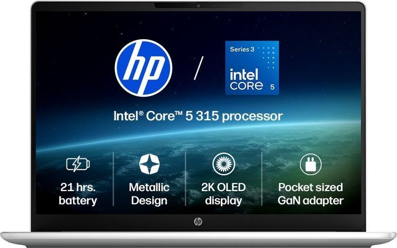 HP Omnibook 3 Next Gen AI PC, 2K OLED Intel Core 5 Series 3 315 - (12 GB/512 GB SSD/Windows 11 Home)