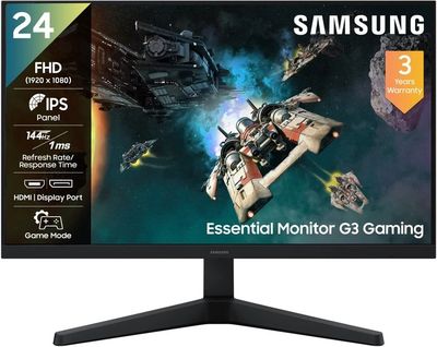 Samsung G3 Gaming Monitor 60.4 cm (24 inches) Full HD LED Backlit IPS Panel Gaming Monitor (LS24HG310EWXXL) (Response Time: 1 ms, 144 Hz Refresh Rate)