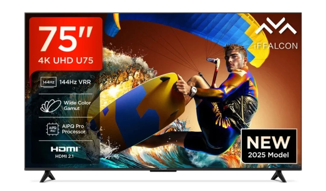 İFFALCON U75 189 cm (75 inch) Ultra HD (4K) LED Smart Google TV with 144 Hz VRR 30W | 3/32GB