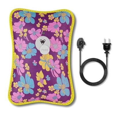 Ross Electric Hot Water Bag & Heating Pad | Rechargeable Gel Hot Bag for Pain Relief, Back Pain, Cramps, Muscle Aches & Winter Warmth | Fast Heating, No Water Filling Needed, Soft Fabric | Men & Women