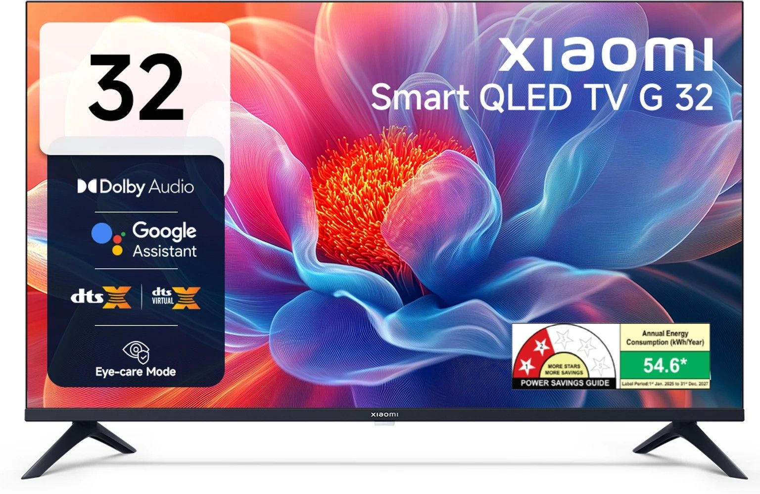 Xiaomi G Series 80 cm (32 inch) QLED HD Ready Smart Google TV with Dolby Audio| Wide Colour Gamut |Bezel-less Design | Google Assistant | Mi TV