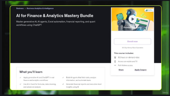 100% OFF | AI for Finance & Analytics Mastery Bundle