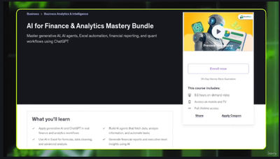 100% OFF | AI for Finance & Analytics Mastery Bundle