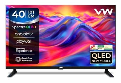 VW 101 cm (40 inches) Spectra Series Full HD Smart QLED Android TV VW40AQ3