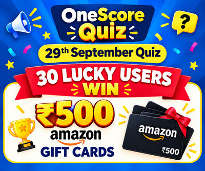 OneScore App- Win 500 Amazon Pay Gift Cards