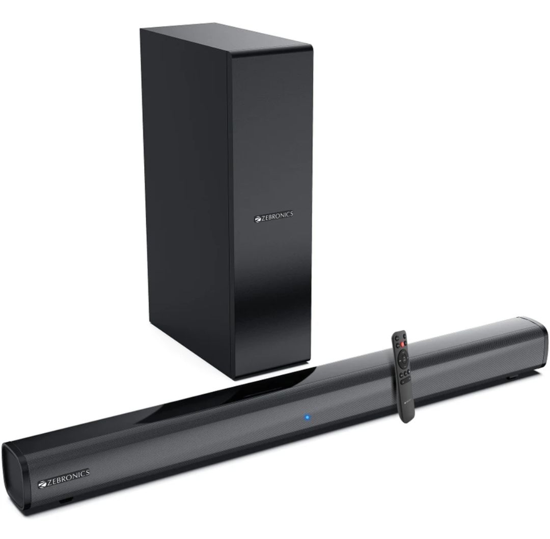 ZEBRONICS JUKE BAR 3903 (SBSPK C6), Virtual 5.1 Surround, Dual Driver, BTv5.1 120 W Bluetooth Soundbar (Black, 2.1 Channel)