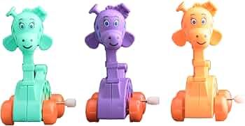 Negi Wind-Up Toy Set of 3 Animal Models, BIS Approved Safe Toys for Kids, Fun Moving Figures with Forward Motion