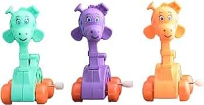 Negi Wind-Up Toy Set of 3 Animal Models, BIS Approved Safe Toys for Kids, Fun Moving Figures with Forward Motion