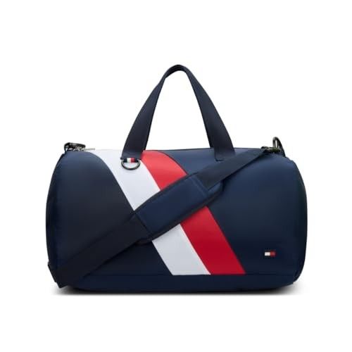 Tommy Hilfiger Polyester 44 cms Navy + White +Red Gym Shoulder Bag (TH/JORDEN081504)