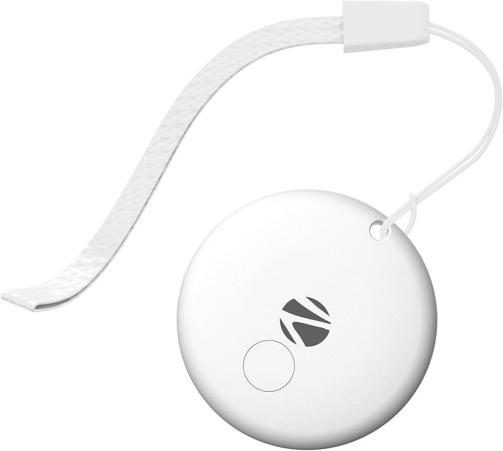 Zebronics Smart Finder Tag (Android Only), Google Find Hub Compatible, Ring to Find, Lost Mode & Real Time Item Tracking, Quick Setup, 1 Year Battery Backup, Lanyard Included (Loshall Tag, White)