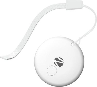 Zebronics Smart Finder Tag (Android Only), Google Find Hub Compatible, Ring to Find, Lost Mode & Real Time Item Tracking, Quick Setup, 1 Year Battery Backup, Lanyard Included (Loshall Tag, White)