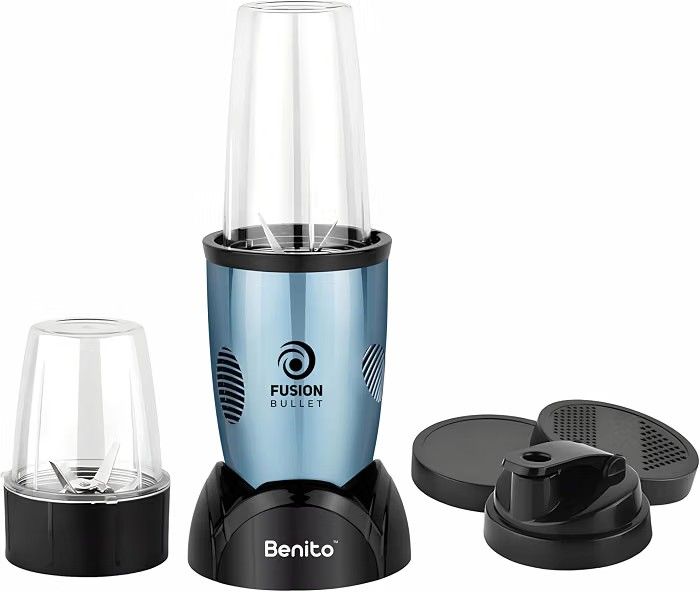 Benito FUSION Bullet 500W Nutri Mix Grinder with 2 Jars | Compact ABS Body with Premium Motor