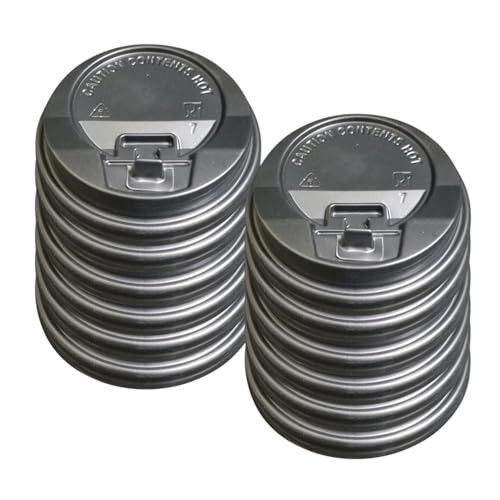 BonKaso 350ml Black Sipper Lids for Paper Cups | Pack of 50