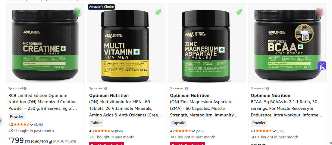 Amazon.in: Optimum Nutrition upto 46% Off